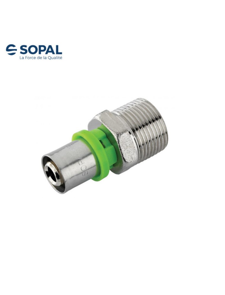 RACCORD A SERTIR PEX 16X1/2M SOPAL