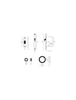 KIT COULISSANTE FORME WC ROND SATINE