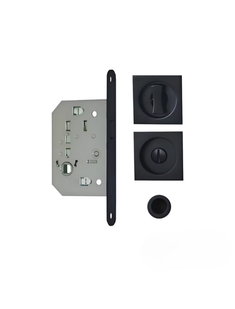 KIT COULISSANTE NOIR WC CARRE FORME