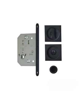 KIT COULISSANTE NOIR WC CARRE FORME