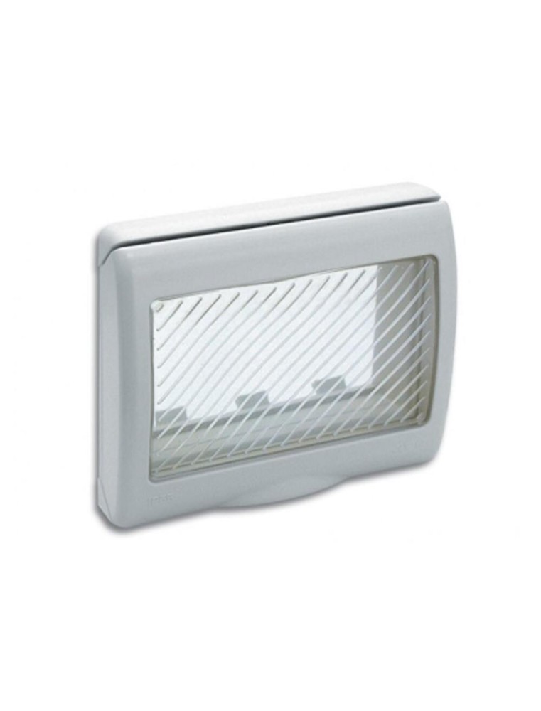 PLAQUE ETANCHE ENCASTREE RECT 1-3 MODULES 45S43 BLANC SOMEF