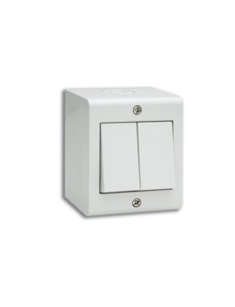 BOITE APPARENTE 2 MODULES S45 BLANC 45Q02BG SOMEF