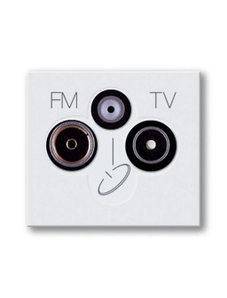 PRISE COMB TV-FM-SAT BLANC...