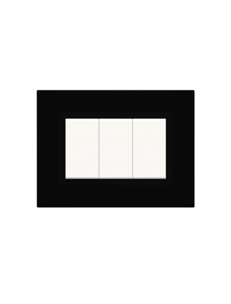PLAQUE SOMEF NOVA 45PLN03NL 3 MODULES NOIR