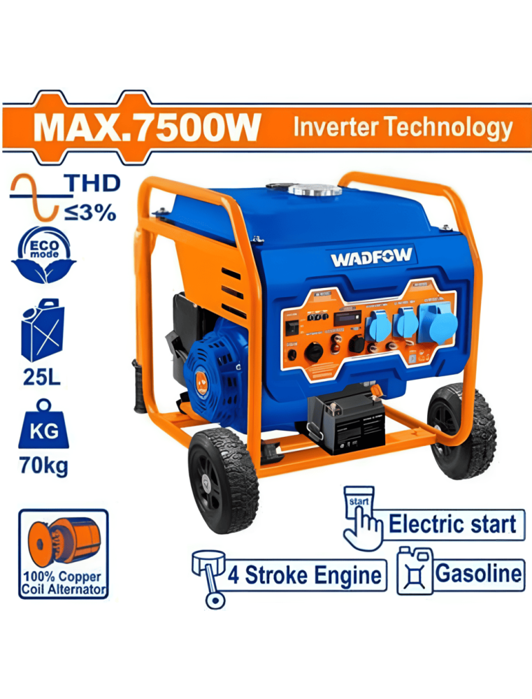 GENERATEUR INVERTER 7500W WADFOW WGEAB10