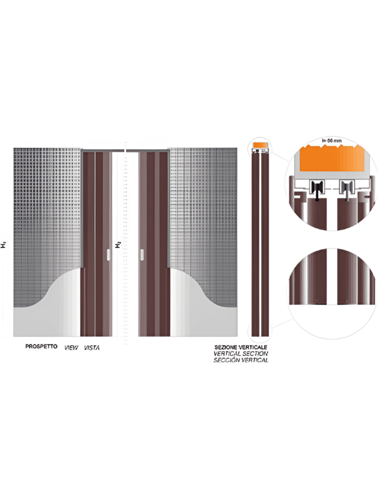 CONTRE CHÂSSIS POUR PORTE 80x80CMX210CM DOUBLE EUROCASSONETTO