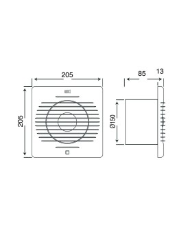 VENTILATEUR AXIAL 150 TEB HOROZ