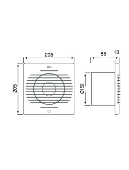 VENTILATEUR AXIAL 200 TEB HOROZ