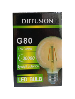 LAMPE FILAMENT G80 4W E27 DIFFUSION