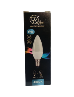 LAMPE FLAMME 6W E14 4000K