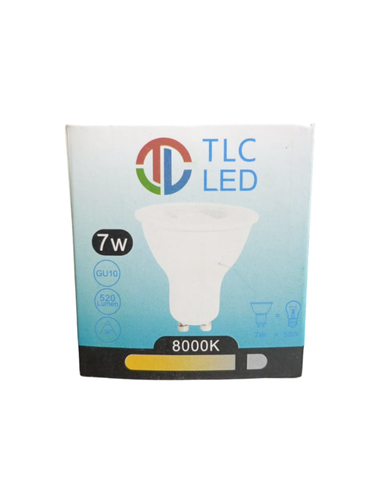 LAMPE SPOT GU10 7W 8000K TLC