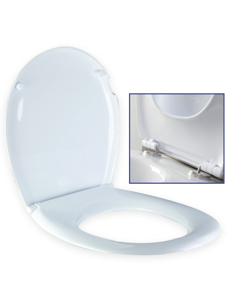 ABATTANT FLORA EN ABS AVEC CHARNIERE INOX