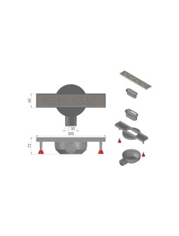 CANIVEAU DE DOUCHE INOX 30 BUBBLE EJIM