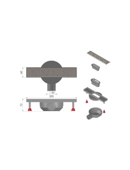 CANIVEAU DE DOUCHE INOX 30 BUBBLE EJIM