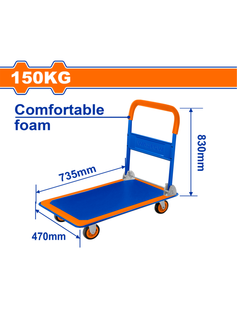 CHARIOT 4 ROUES 150KG WADFOW WWB1315